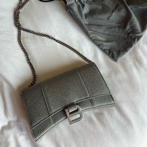 Balenciaga Hourglass Wallet With Chain